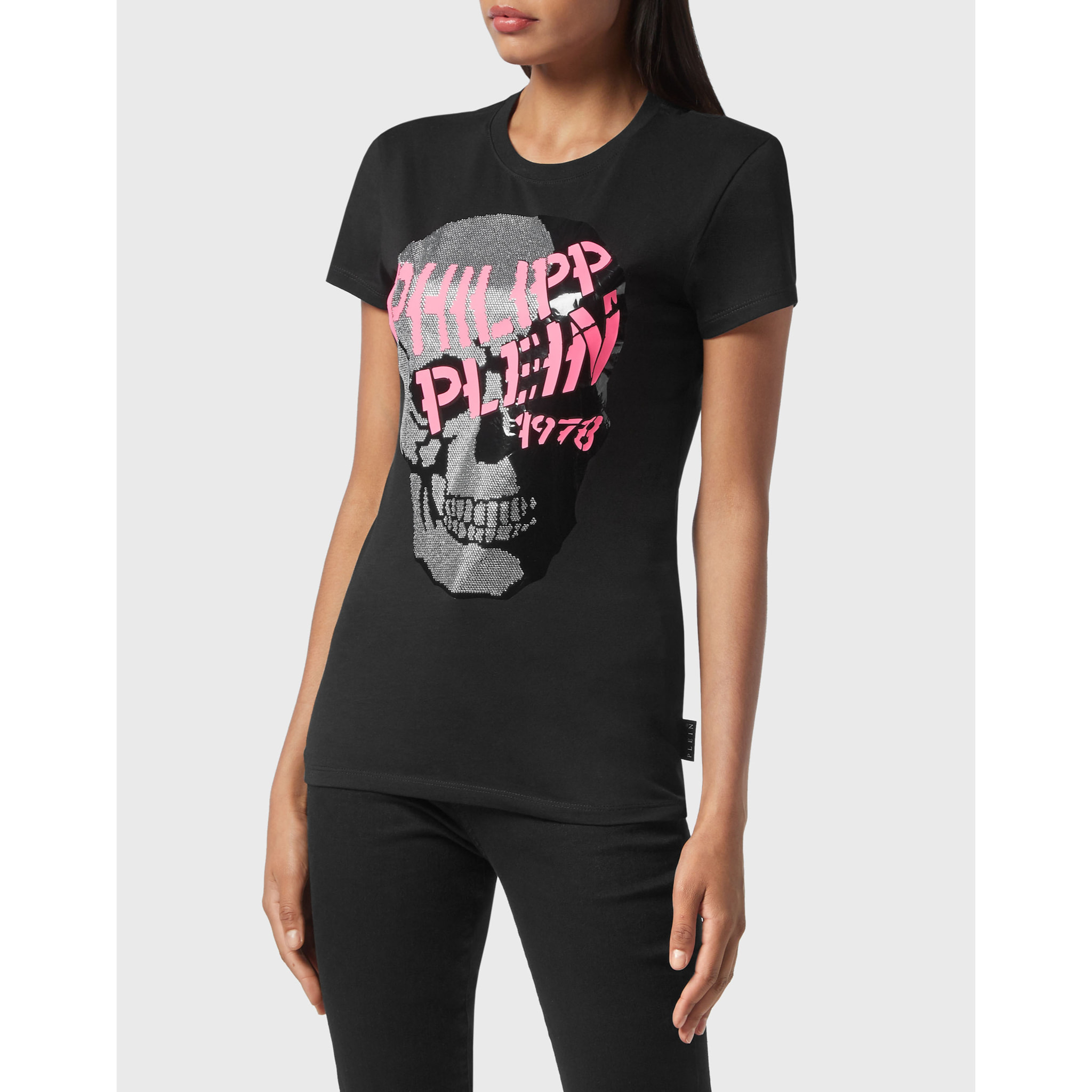 PHILIPP PLEIN T-Shirt Round Neck SKULL