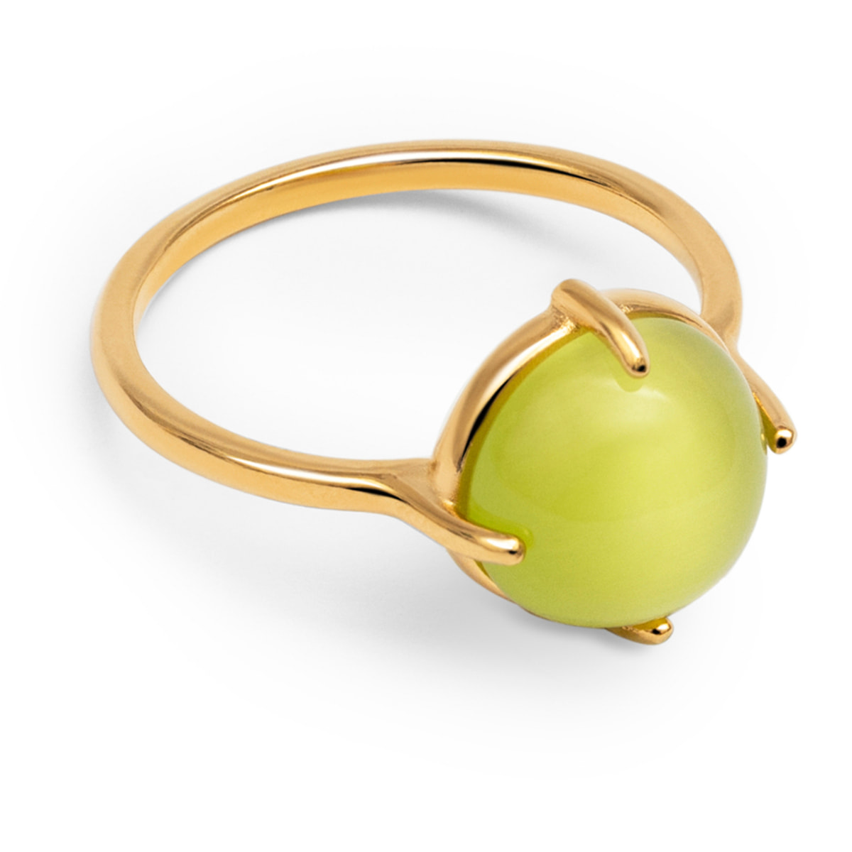 Anillo Celebrate Verde Baño Oro