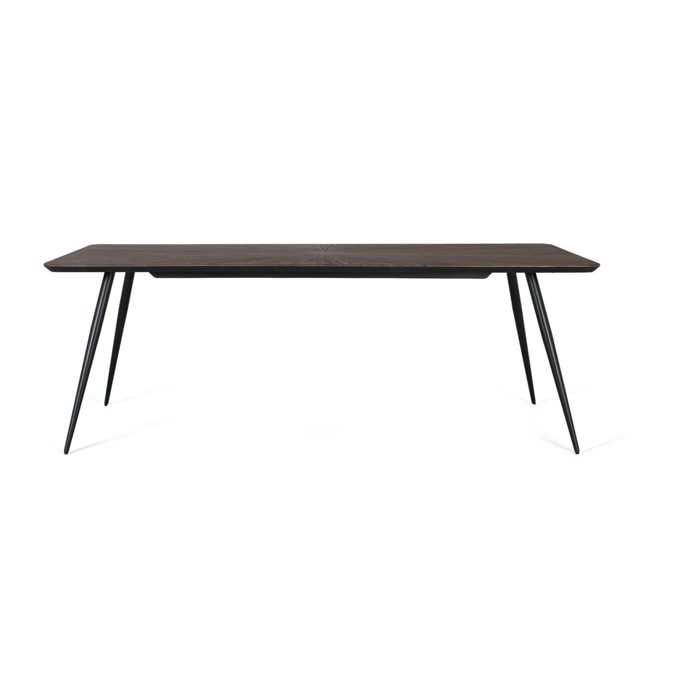 Mesas de Comedor de Madera de Teca Reciclada 200 Cm Estilo Retro Moderno