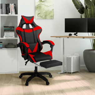 Fauteuil de bureau spécial gaming noir et rouge