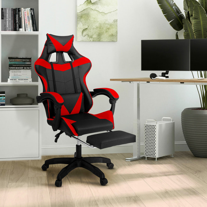 Fauteuil de bureau spécial gaming noir et rouge