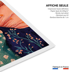 Affiche princesse aux fleurs Affiche seule