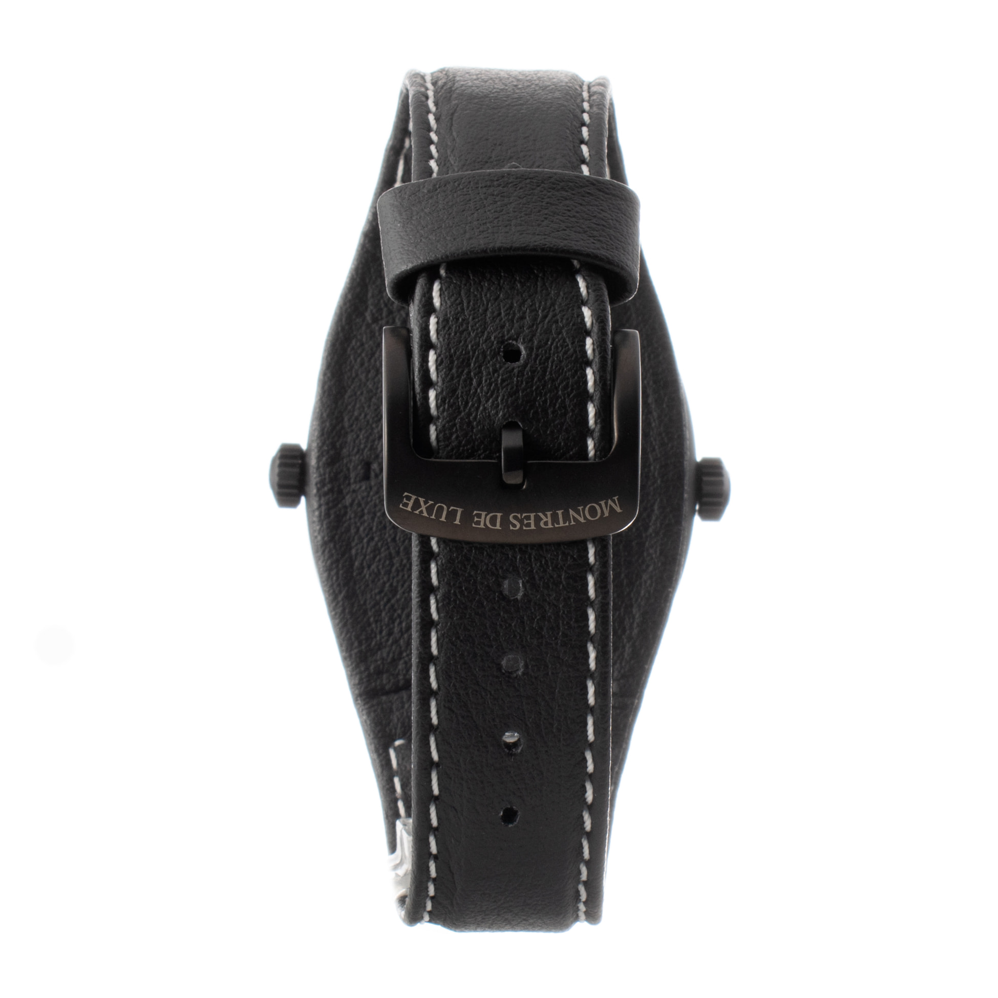 Reloj Montres De Luxe 09BK-3002 Unisex Analogico Cuarzo con Correa de Piel