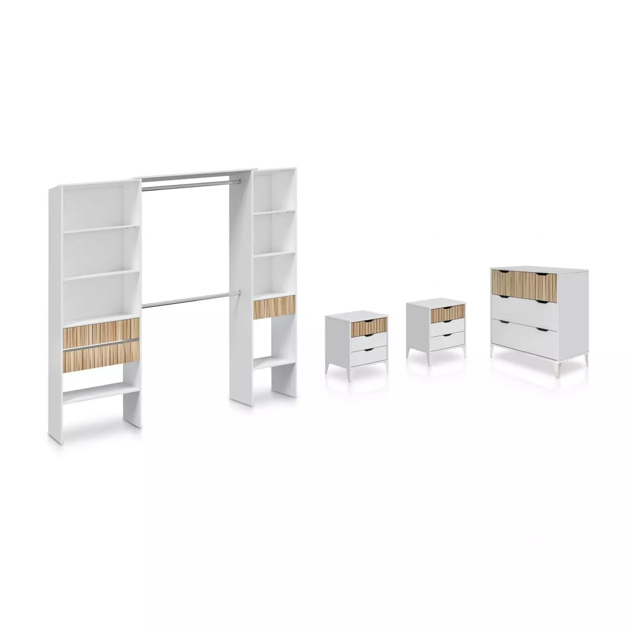 Dormitorio Nitza On Plus Blanco Artik (Blanco Mate) - Natur