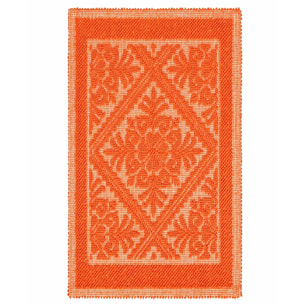 Tappeto Sardo arancione Ingresso Cucina Bagno