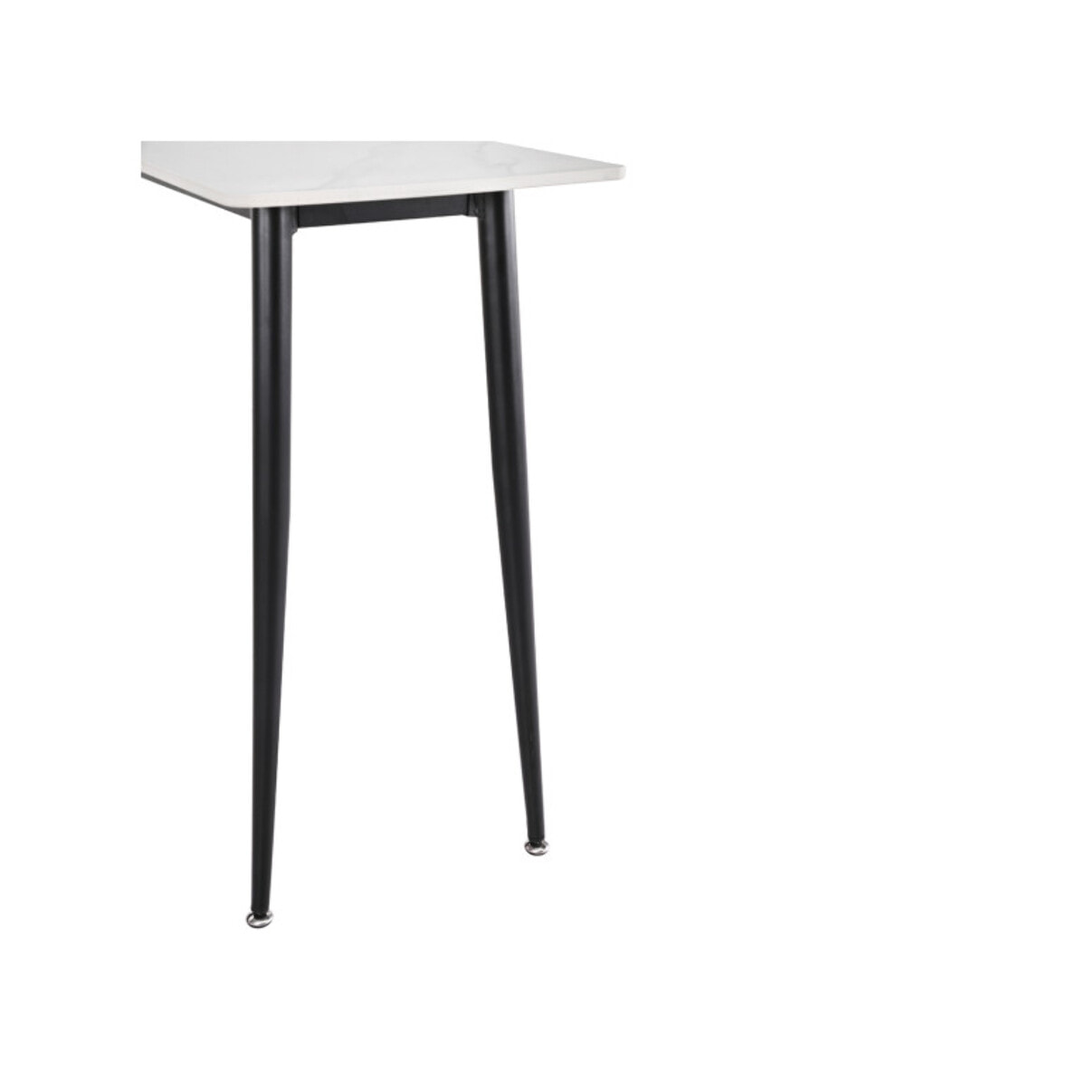 Console L. 120 cm plateau céramique marbré pieds métal noir - STONE 2