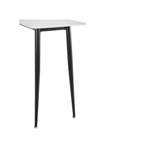 Console L. 120 cm plateau céramique marbré pieds métal noir - STONE 2