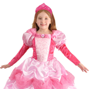 Abito Costume Carnevale Principessa D'Austria Sissi Rosa Bambina