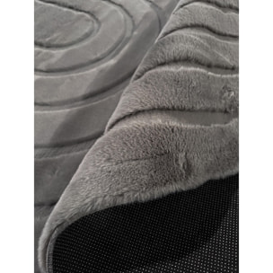 ALASKA - Tapis doux à motif arc anthracite