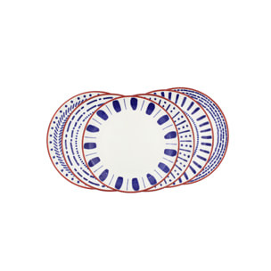 Lot de 6 assiettes à dessert, SANTORIN