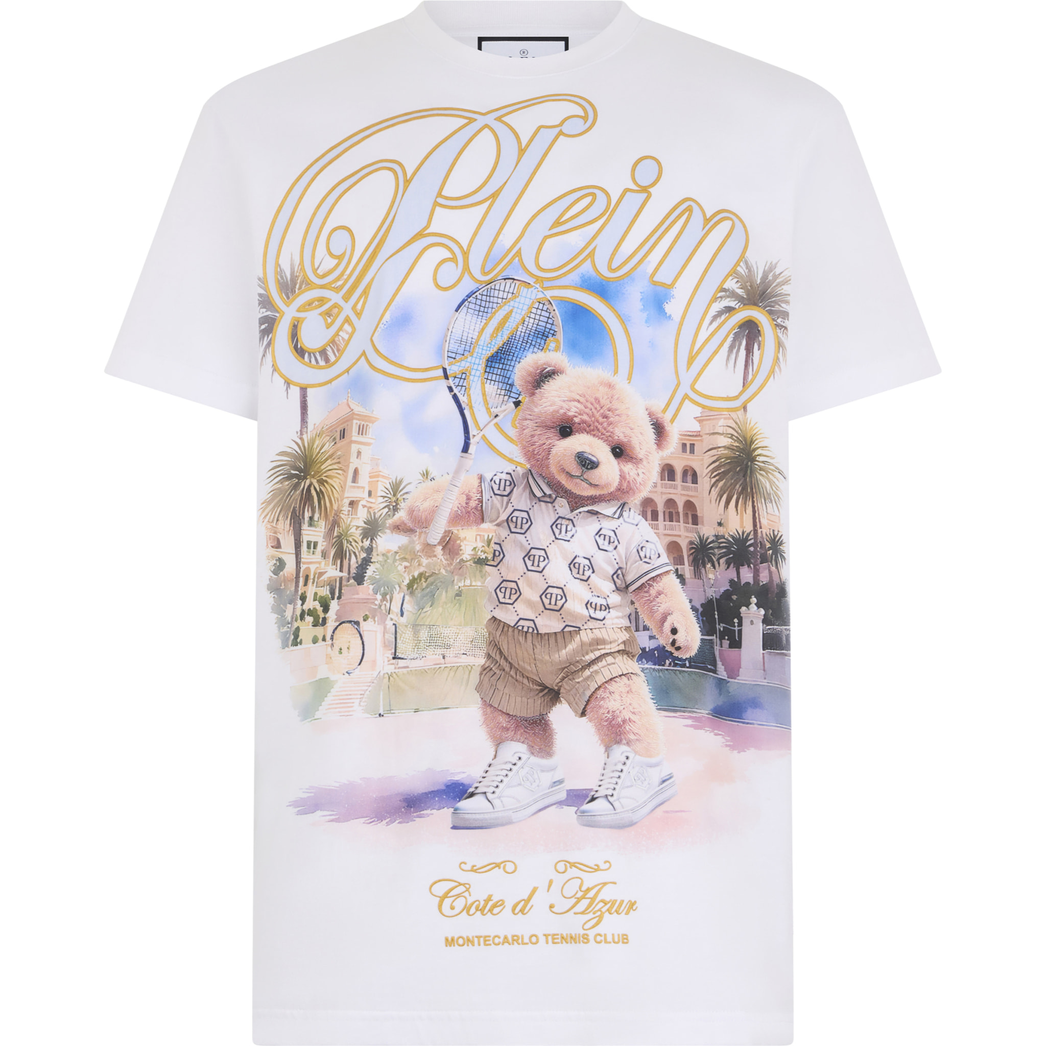 PHILIPP PLEIN Round Neck T-Shirt Teddy Tennis