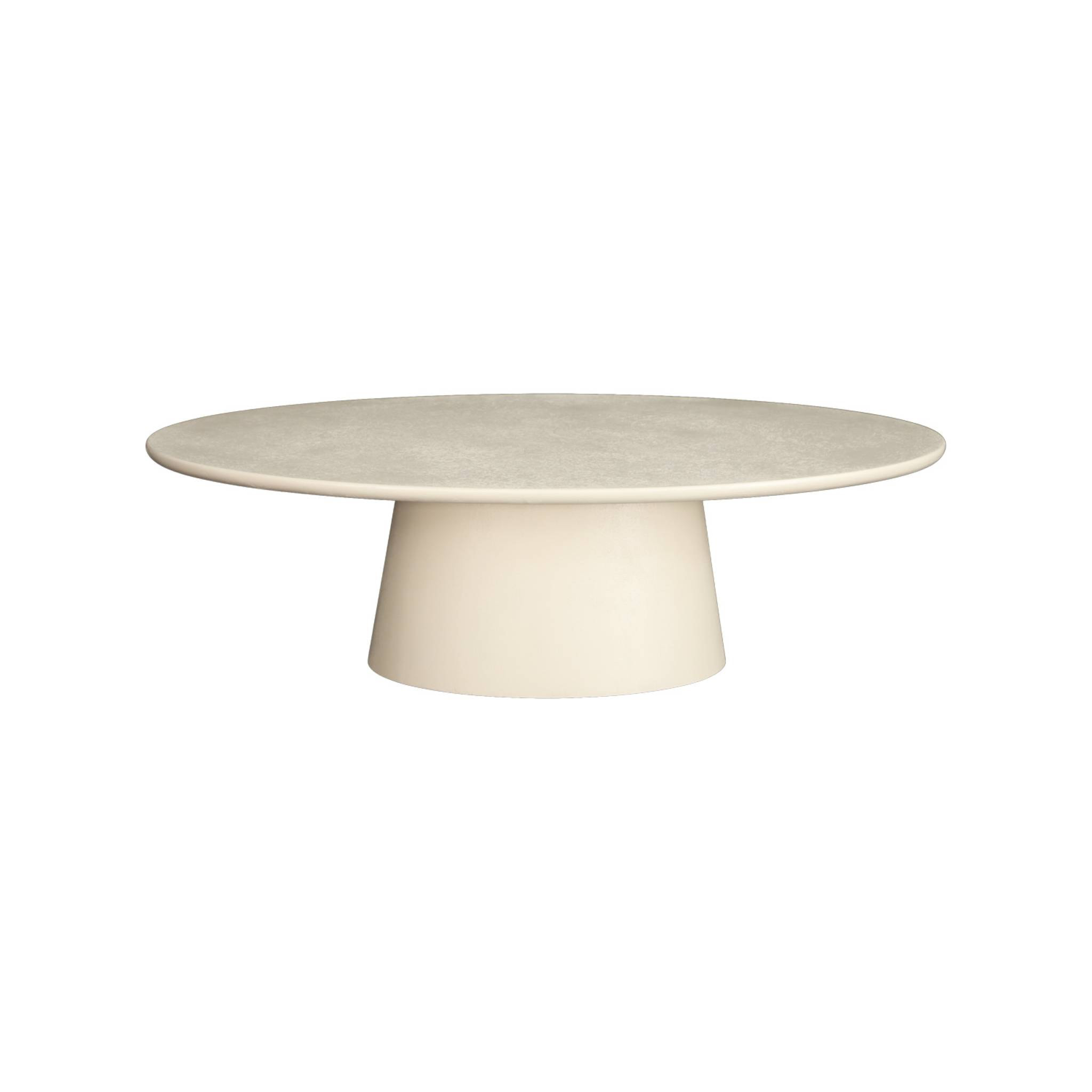 Table basse ovale finition effet béton NELL