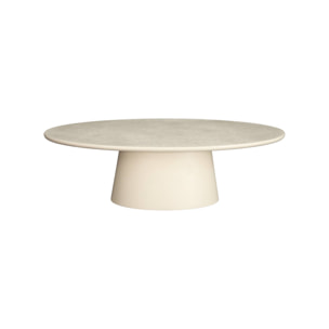 Table basse ovale finition effet béton NELL