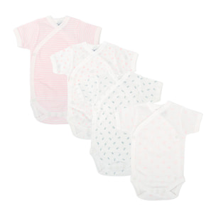 Pack 4 Body Cruzado Manga Corta