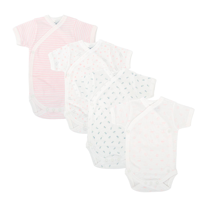 Pack 4 Body Cruzado Manga Corta