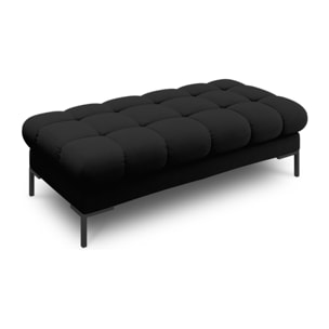 Banc "Bali" 2 places en tissu structurel noir