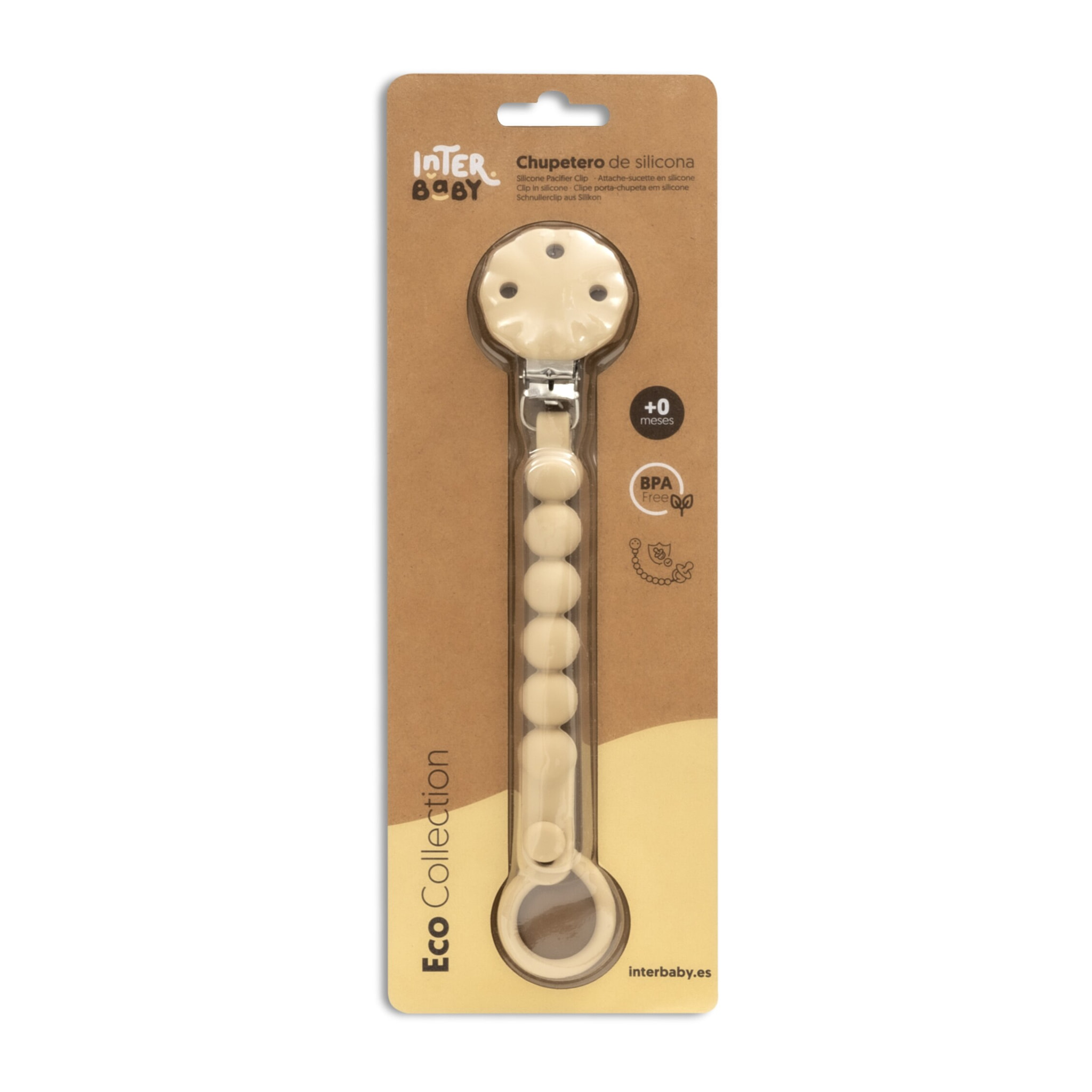 Triptico Cuna Coralina Cigueña Oso + Broche Beig