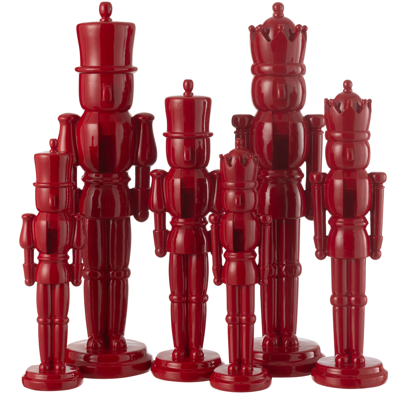 J-Line figurine Casse-Noisette - polyrésine - rouge brillant - large - 2 pcs