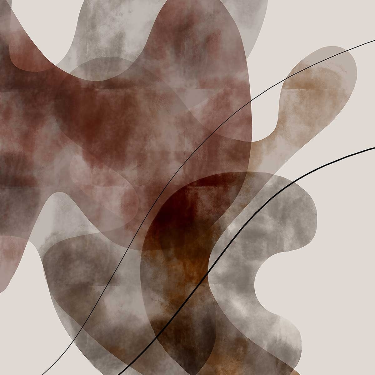 Affiche Organisme abstrait N°2 Affiche sous cadre noir