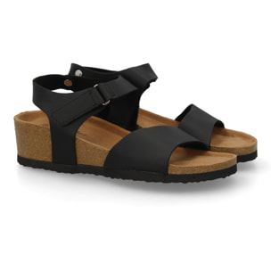 Sandalia cómoda cuña mujer cierre autoaderente