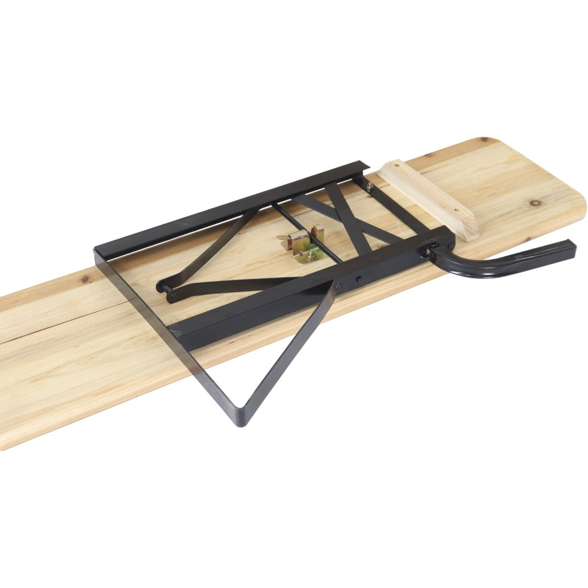 Salon de jardin set brasserie en bois avec dossier "Lisbonne" - 180 cm - Marron