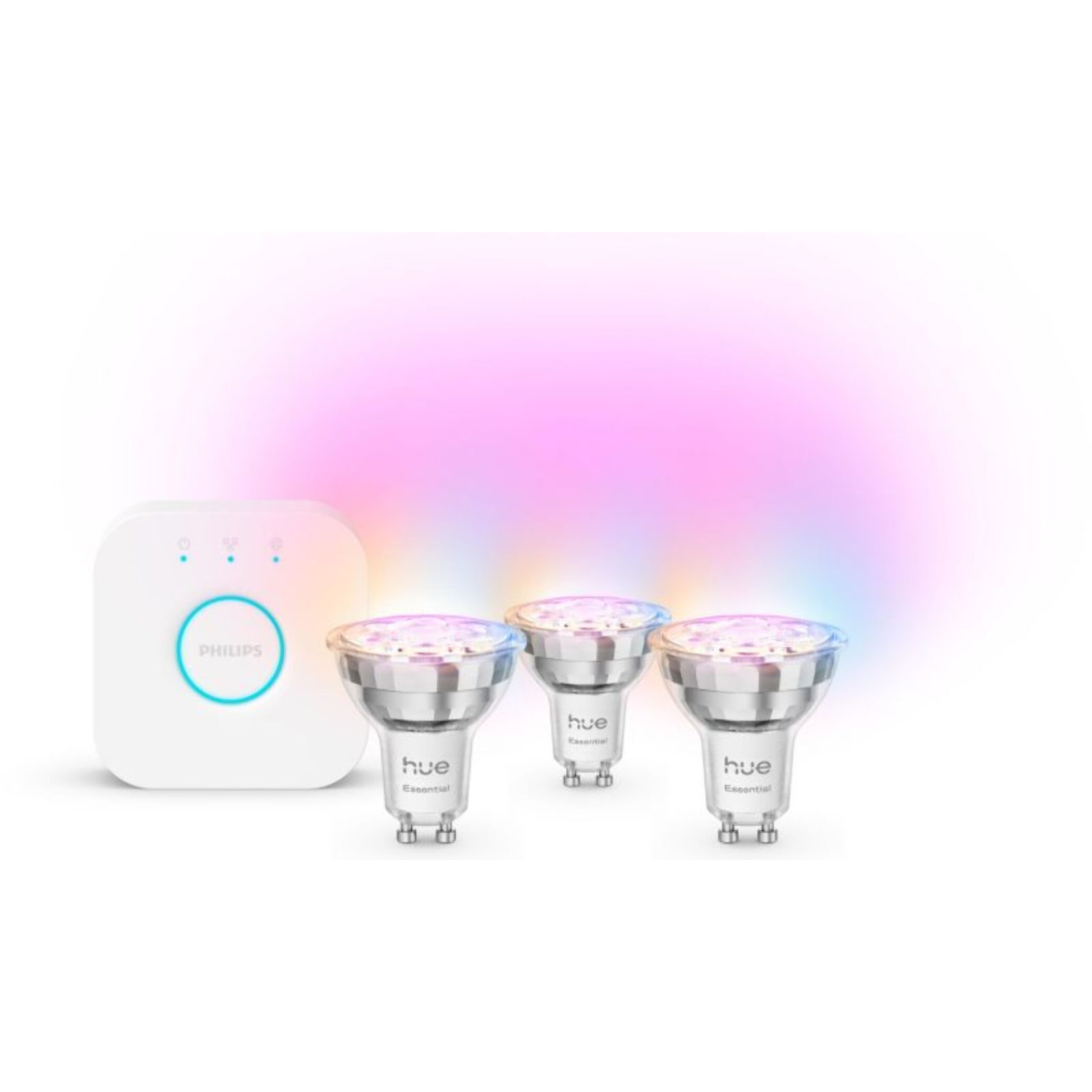 Pack PHILIPS HUE Essential- 3/GU10+Pont White&Color Ambia