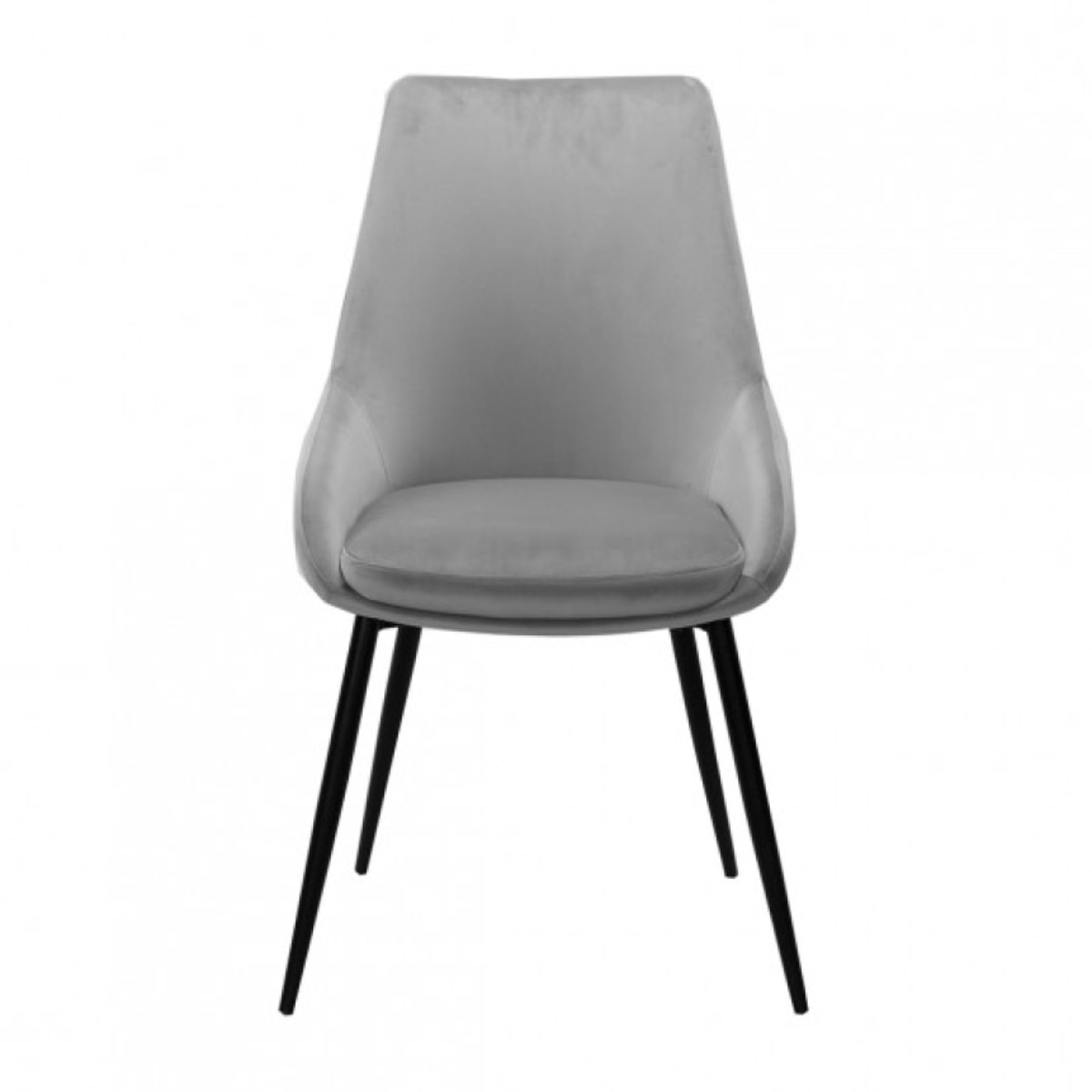 Chaise en velours avec piètement métal noir - 6 coloris - MONDO