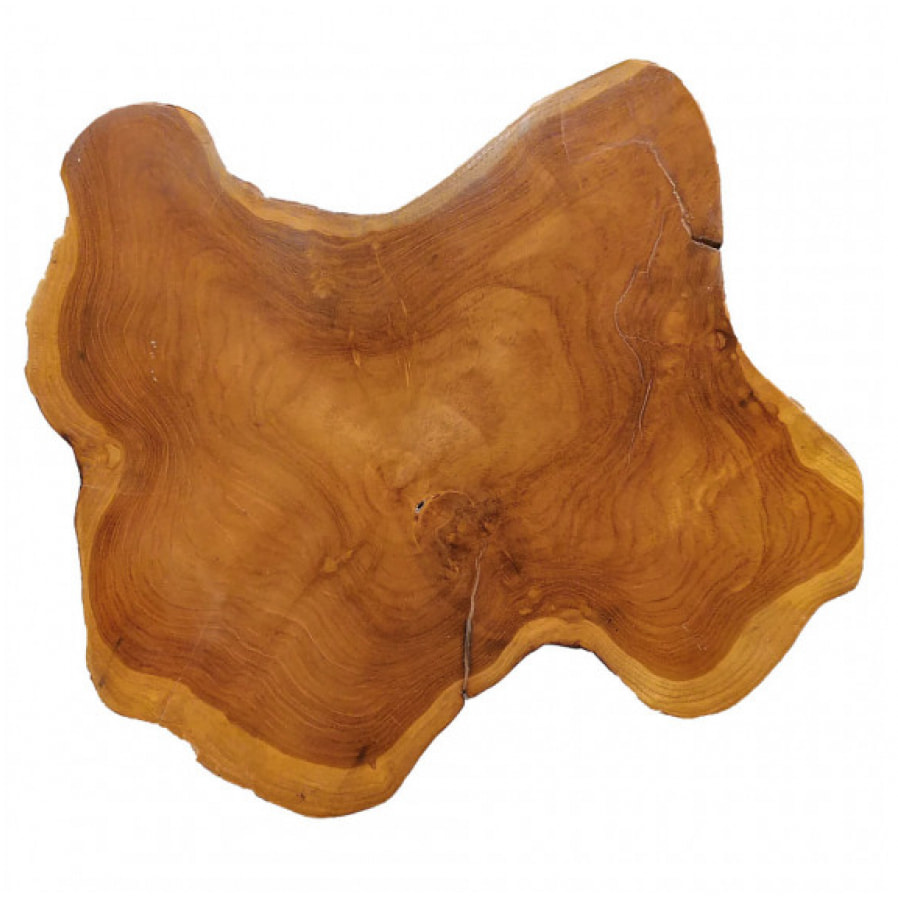Table basse en bois de teck huilé avec piètement métal - AMPYANG