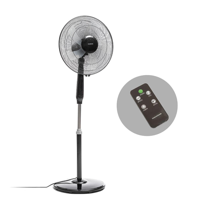 Ventilateur sur Pied avec Télécommande InnovaGoods Airstreem Noir 45 W