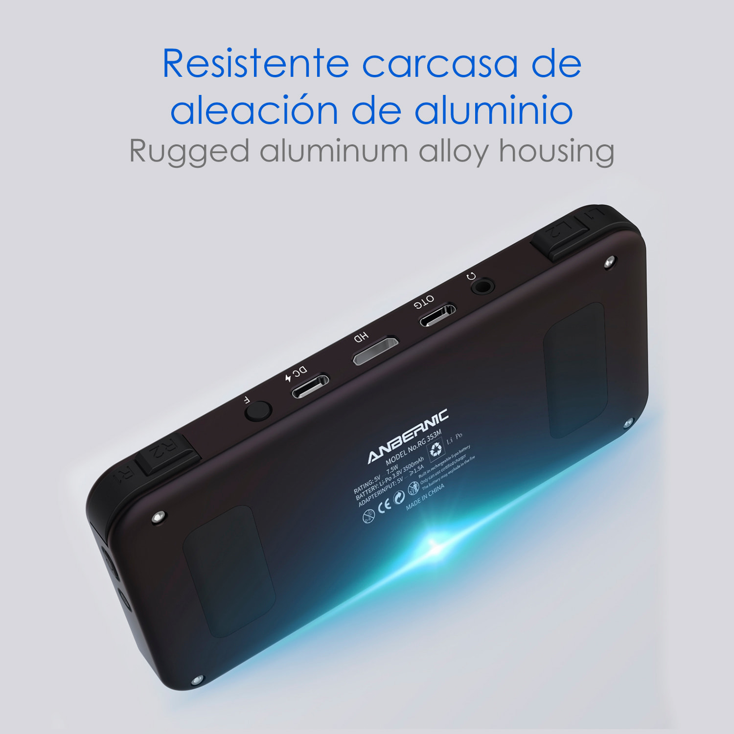 Console emulatore multipiattaforma RG353M. IPS da 3,5"; Quad Core da 1,8 GHz, 16 GB+256 GB. Android 11 + Linux. WiFi. +44.000 giochi.