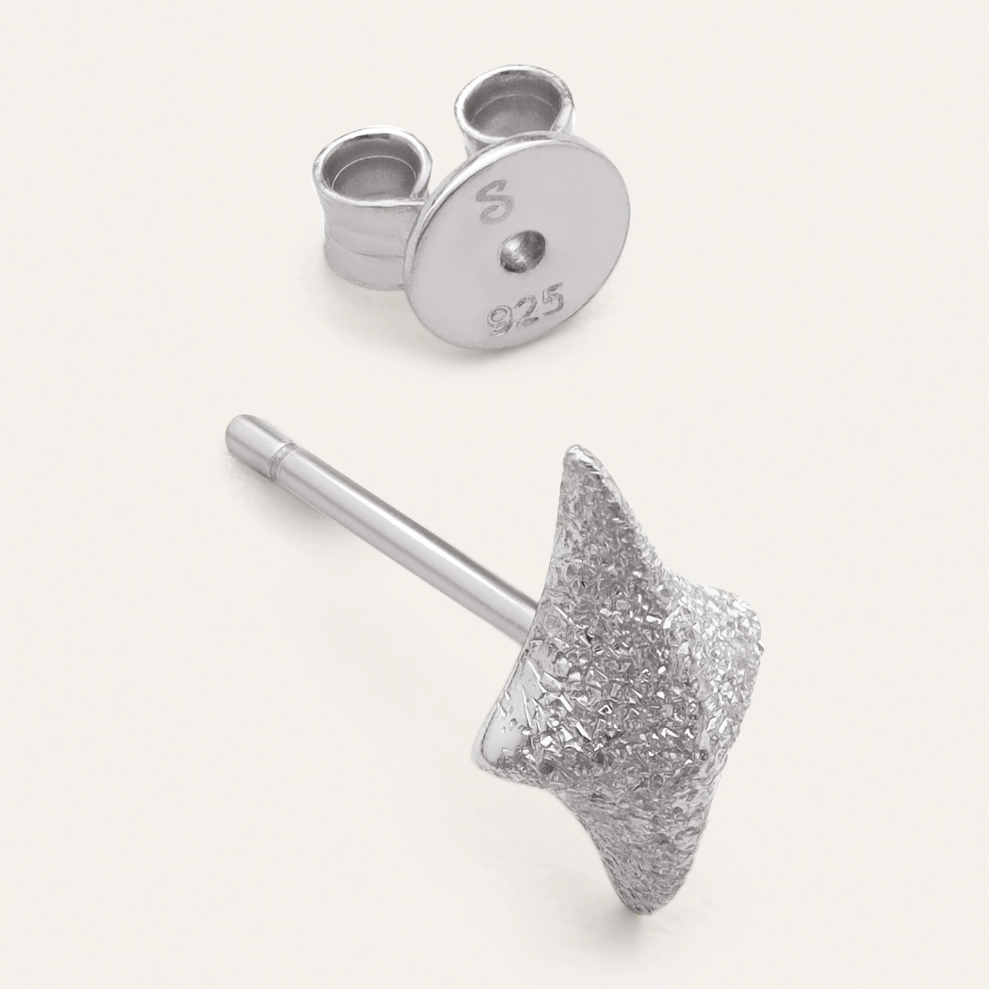 Orecchino Organic Star Spark Argento