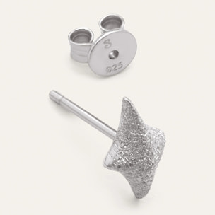 Orecchino Organic Star Spark Argento