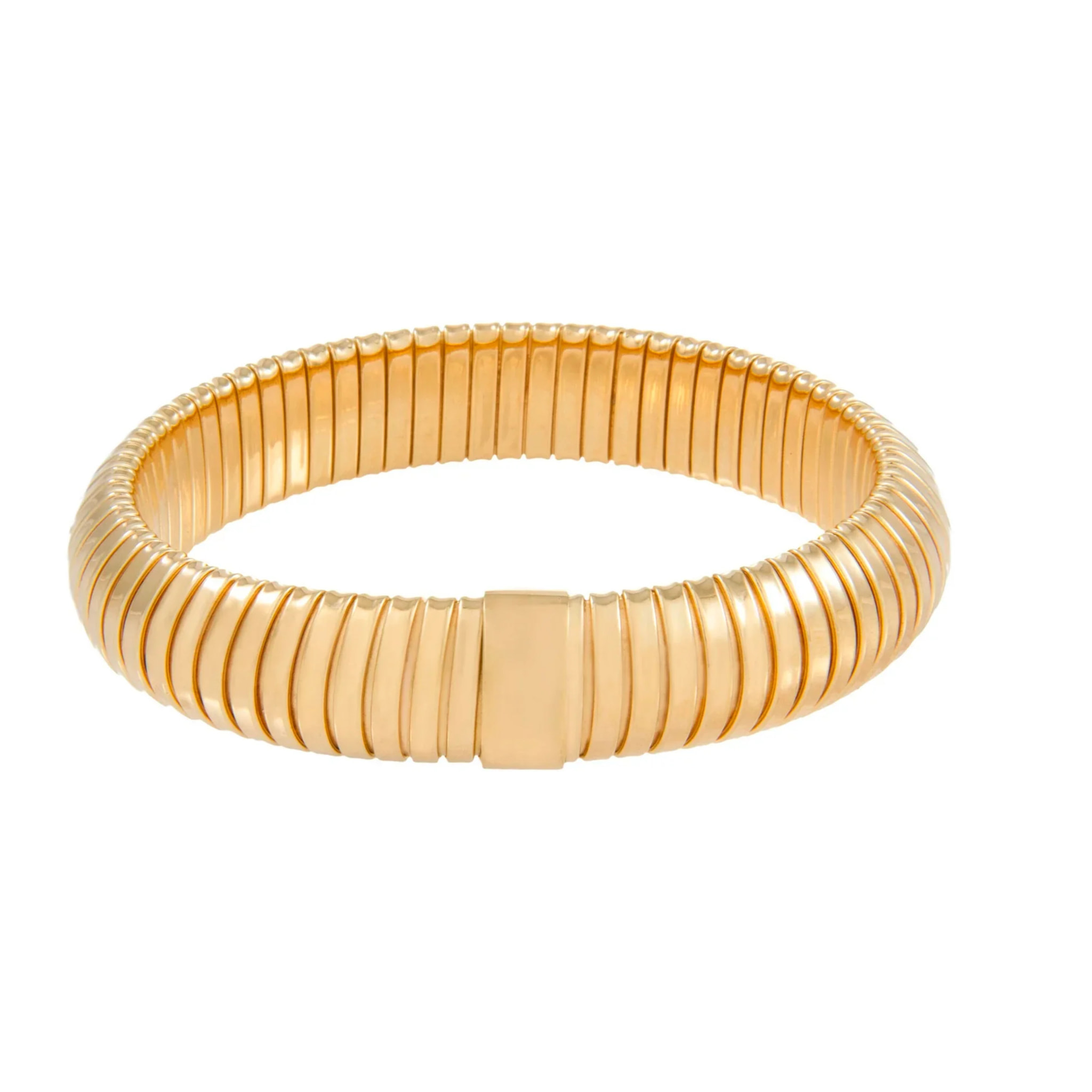 Bracciale Tubogas Placcato Oro Bianco 18kt