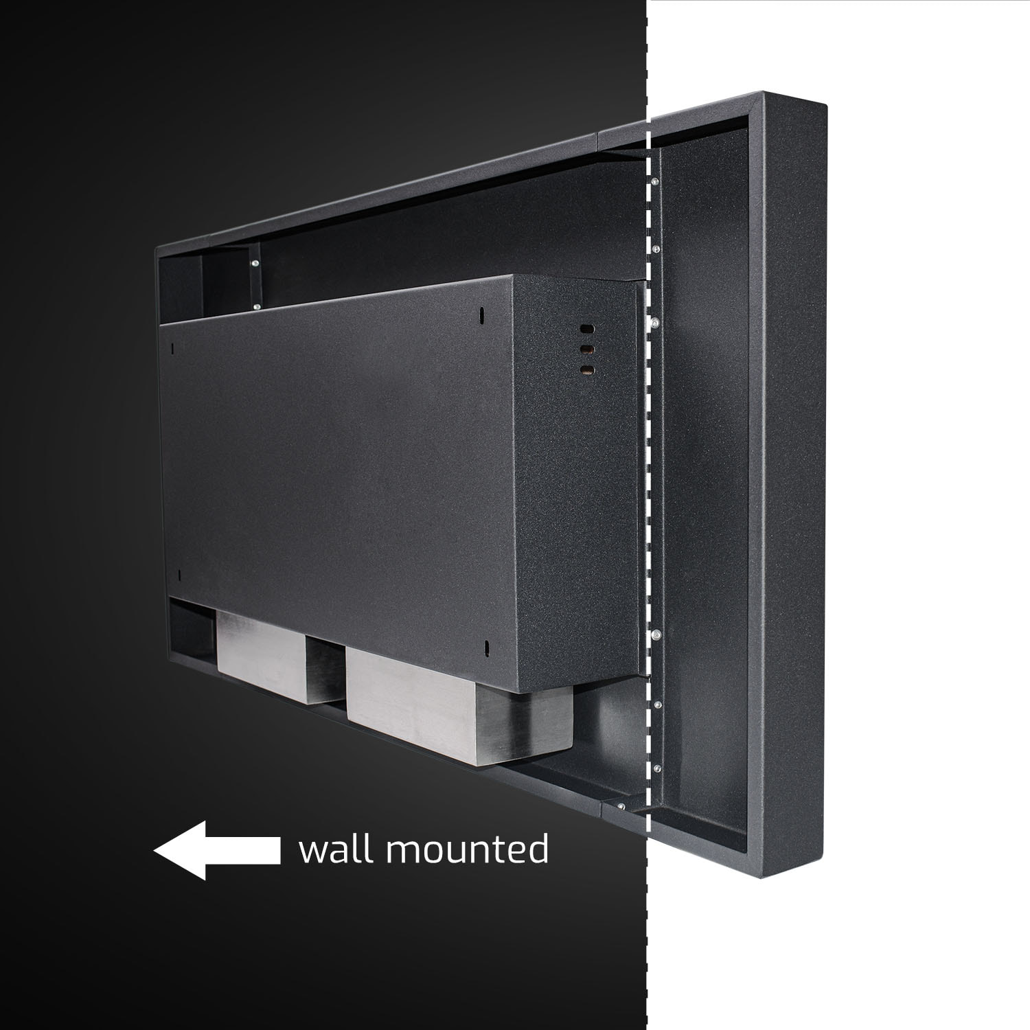 Augusto - Caminetto a bioetanolo da incasso con 2 bruciatori da 1.5L 110x54cm