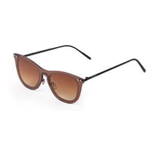 Gafas de sol PALO ALTO ARLES - Marrón transparente / Marrón degradado y patillas de metal negro mate