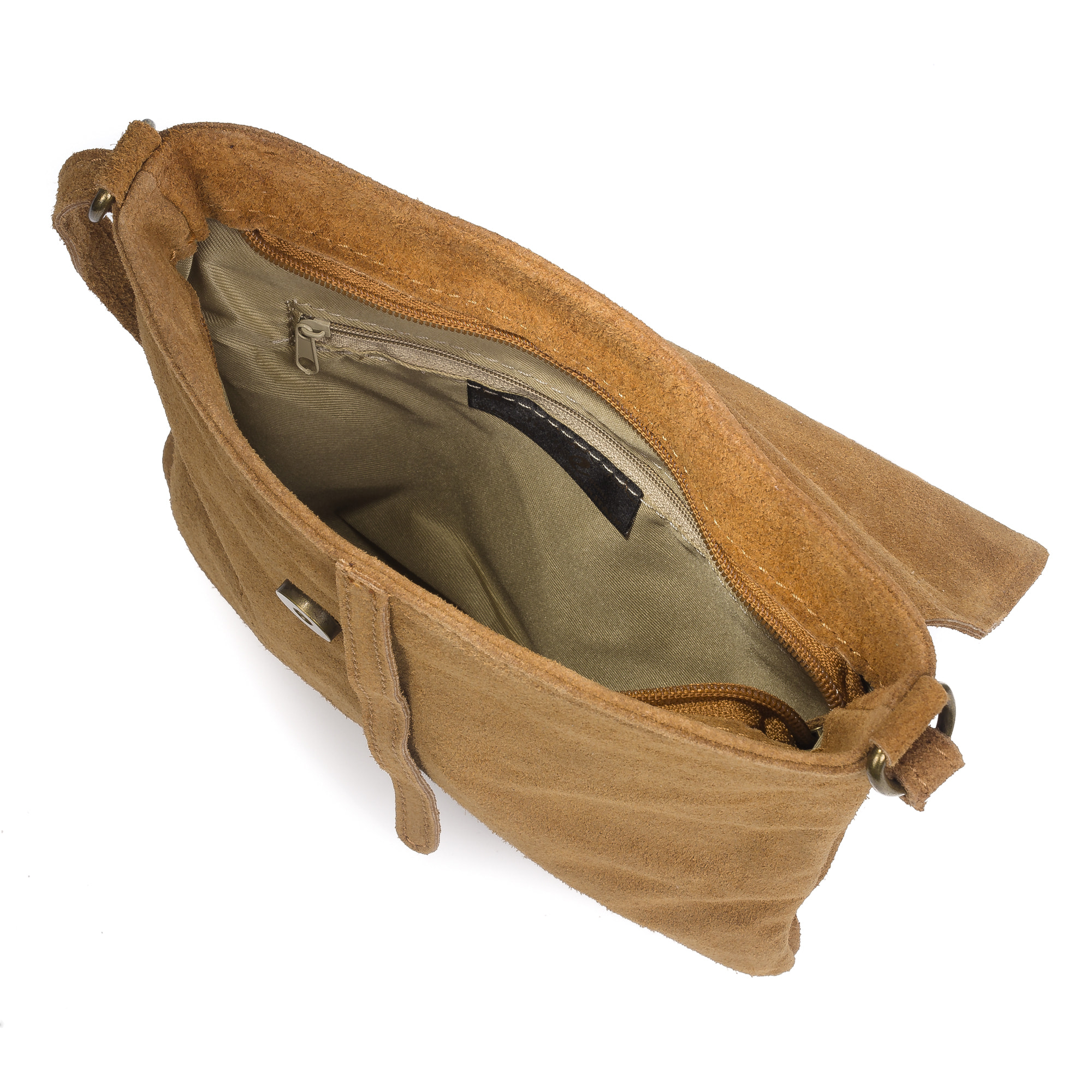 Ulfa Bolso bandolera Mujer.Piel auténtica Gamuza