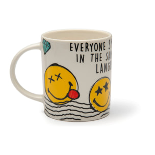 Set 4 Mug Excelsa – Smiley World, New Bone China Multicolore