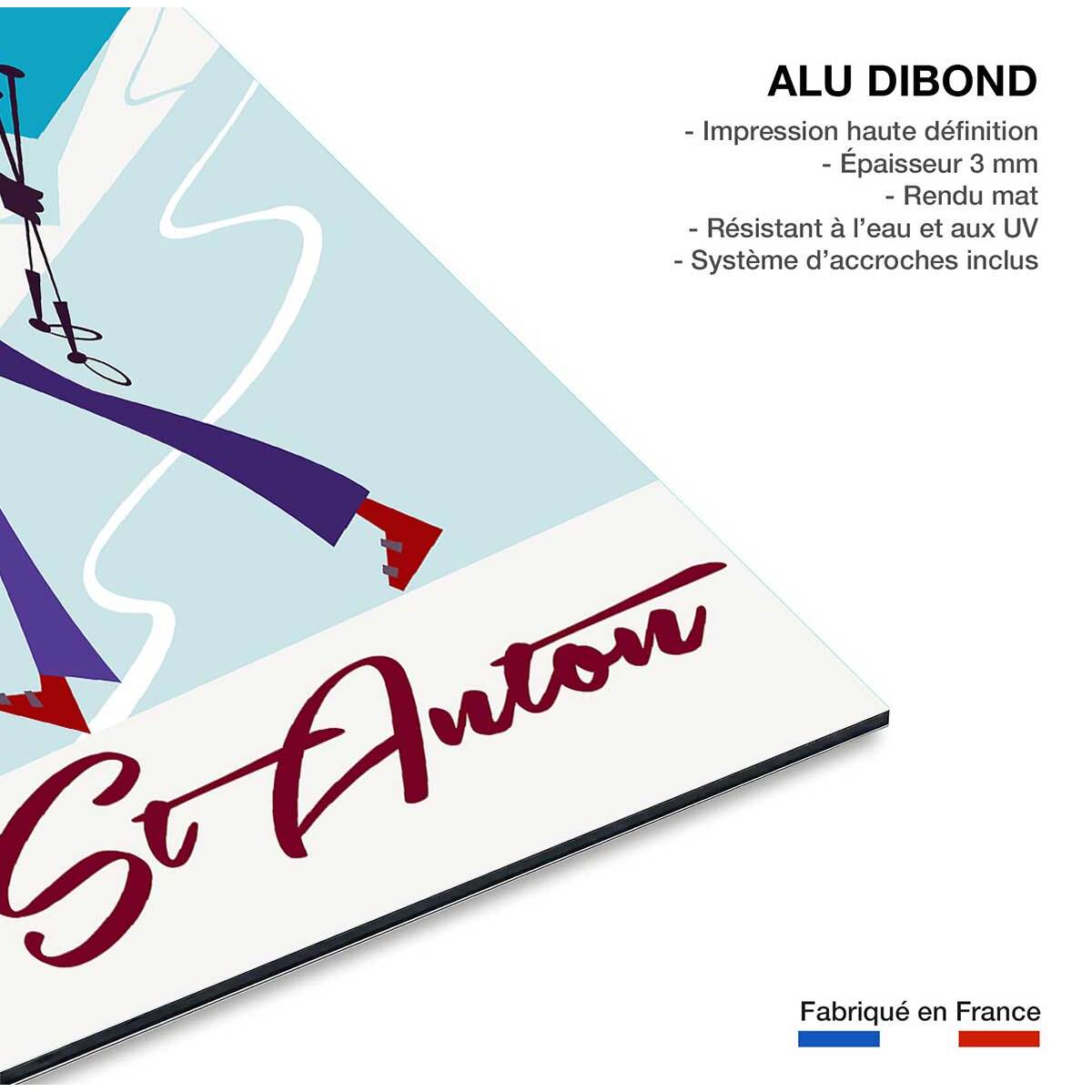 Tableau chope à st anton Tableau alu Dibond