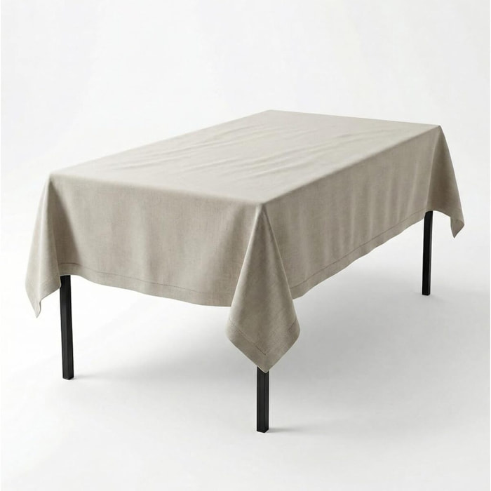 Tovaglia ajour in cotone - BEIGE MELANGE