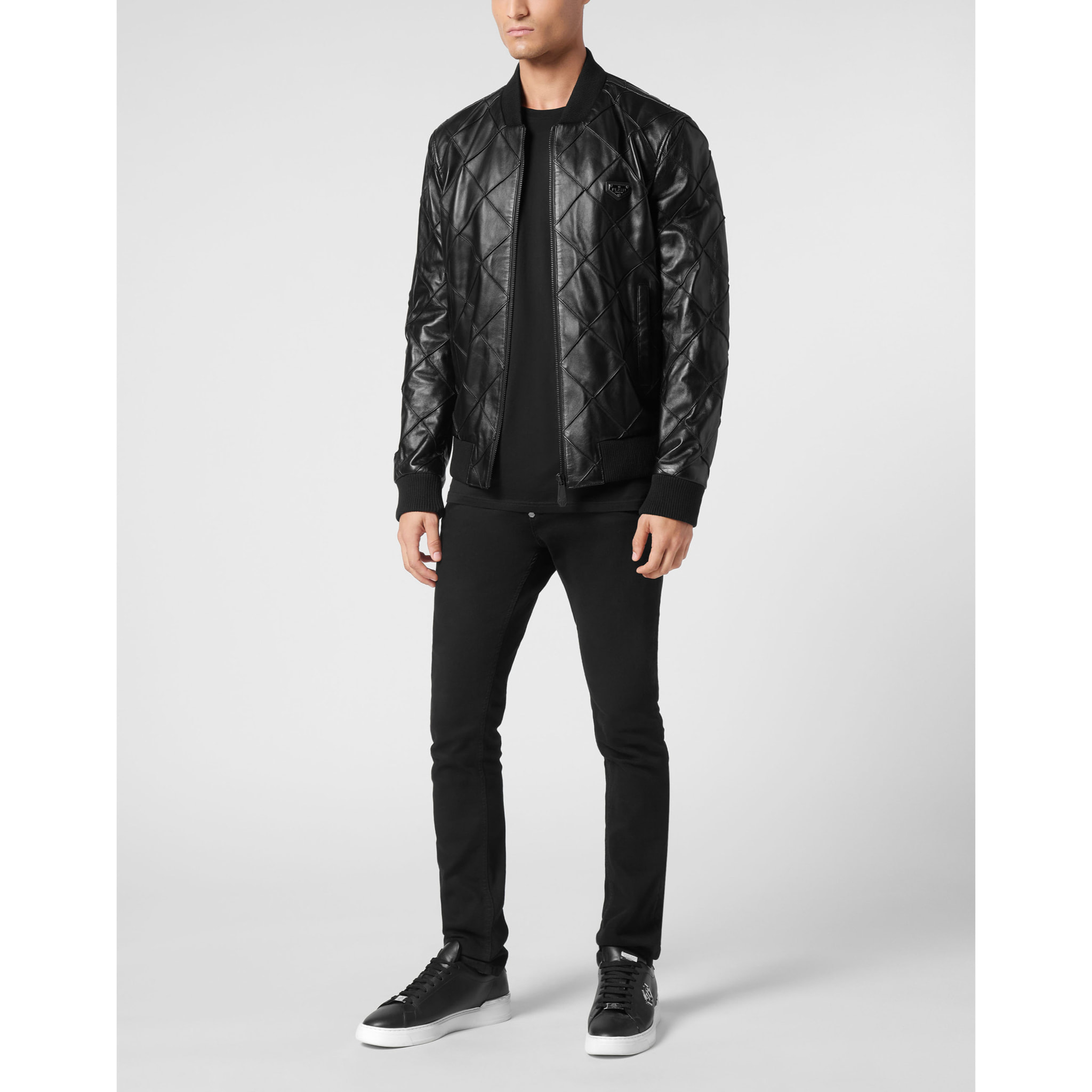 PHILIPP PLEIN Bomber de cuero