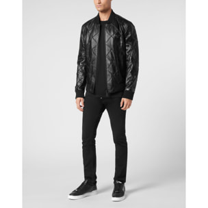 PHILIPP PLEIN Bomber de cuero