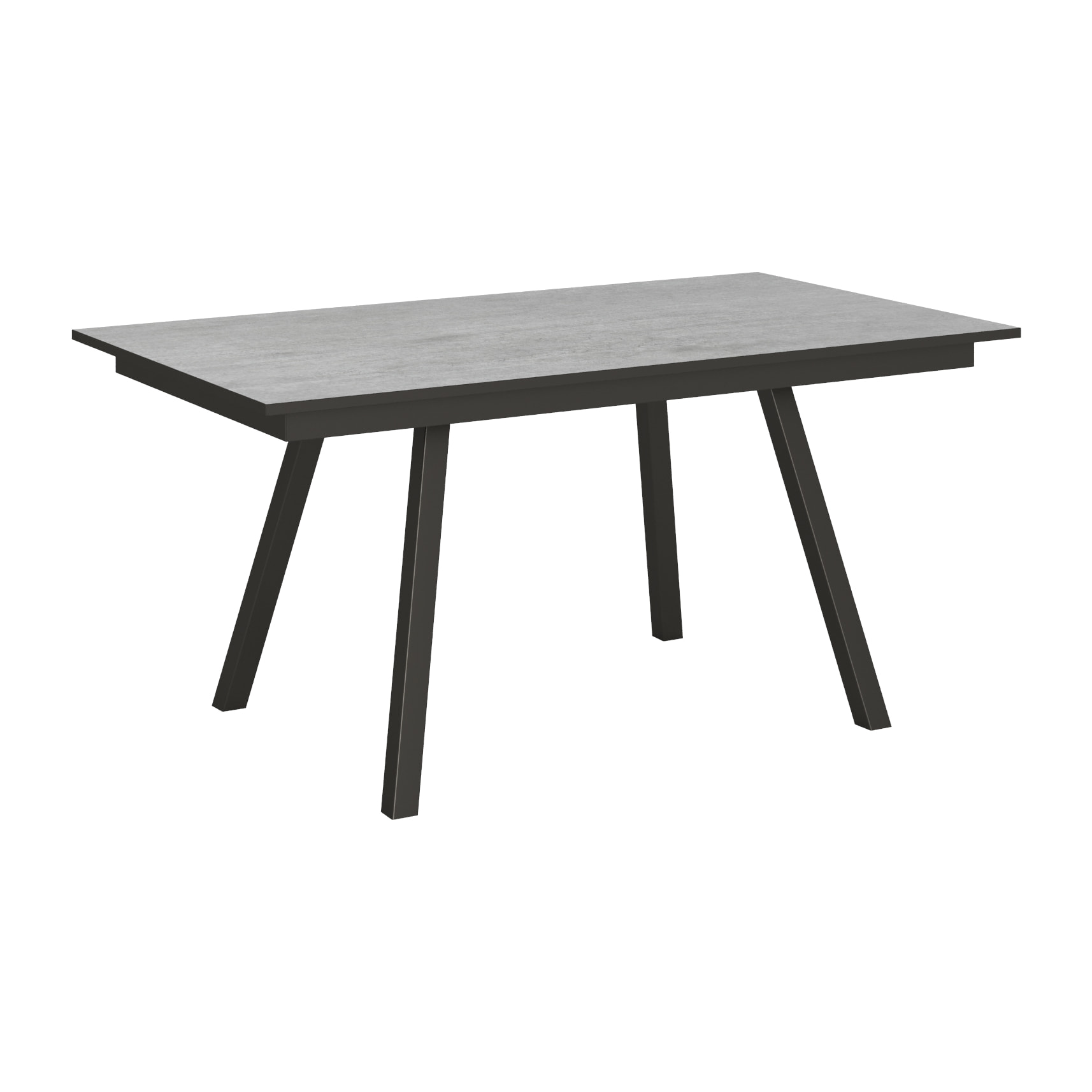 Mesa extensible 90x160/220 cm Mirhi Cemento estructura Antracita