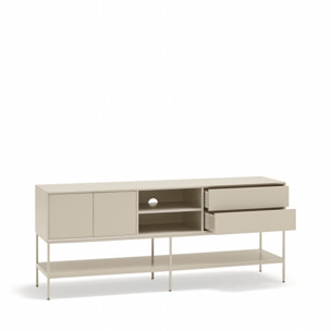 Mueble de televisión Platt 2 puertas y 2 cajones arena