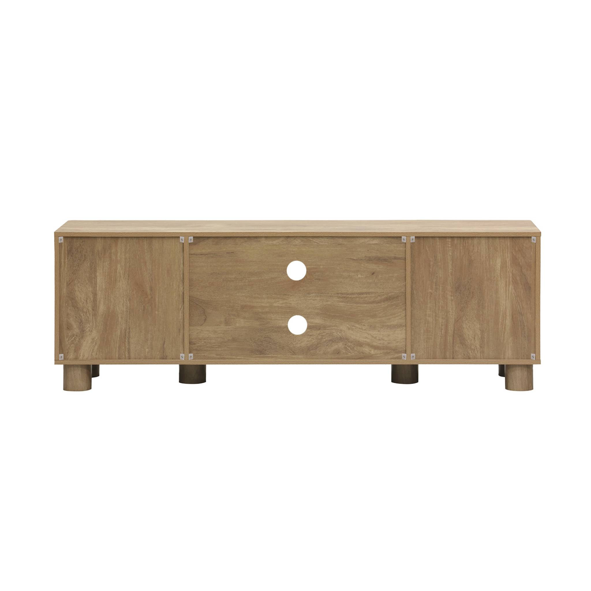 Meuble TV exotique effet bois de manguier 2 portes 155cm Pondi
