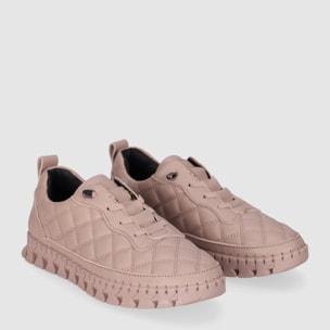 Deportivos de Piel - Taupe - Tacón: Bajo