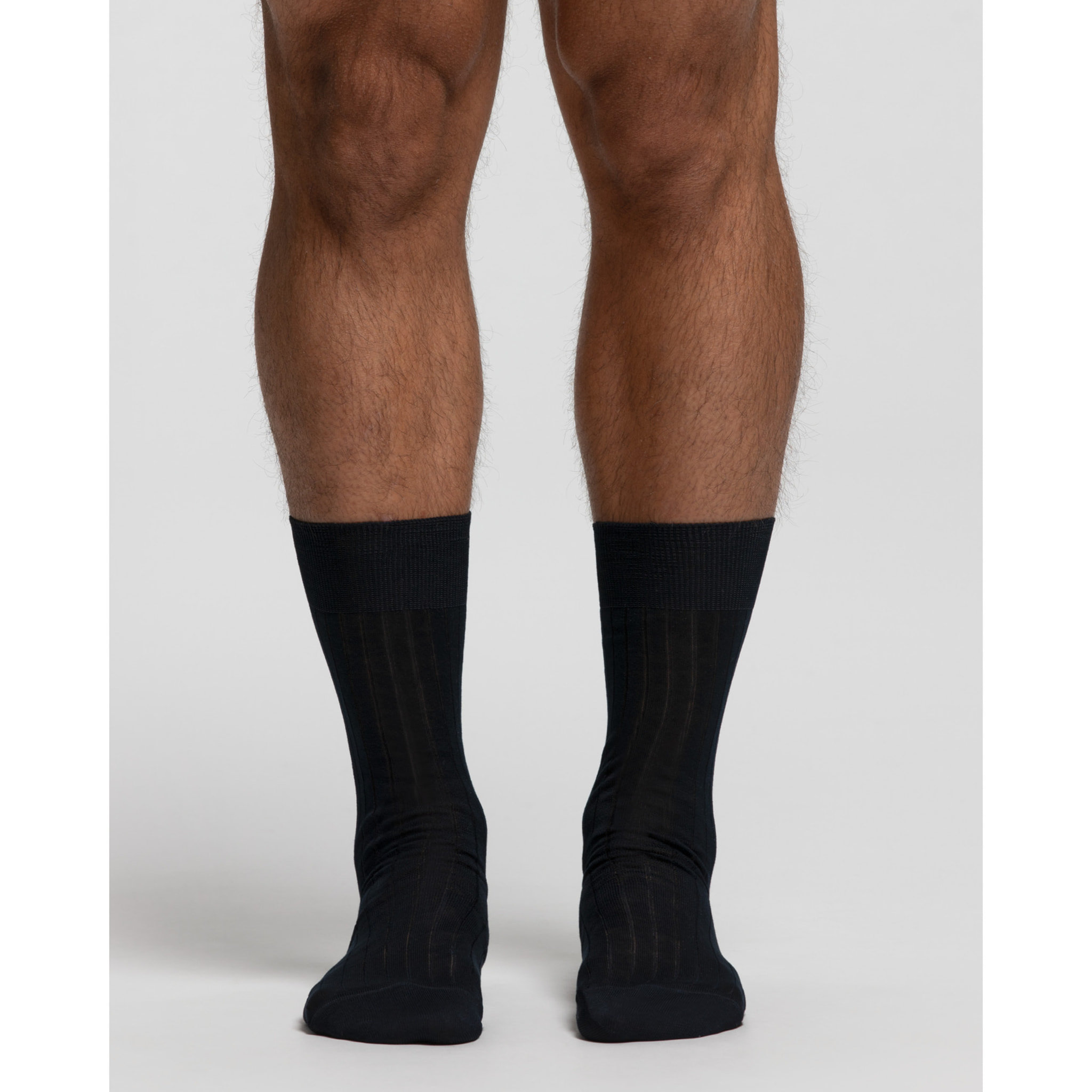 Calza corta a coste in cotone Filo di Scozia