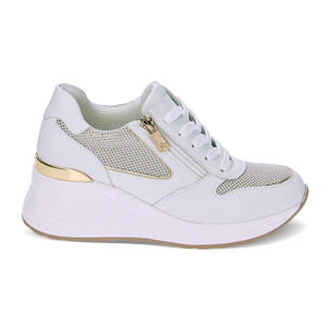 Zapatillas blanco y oro