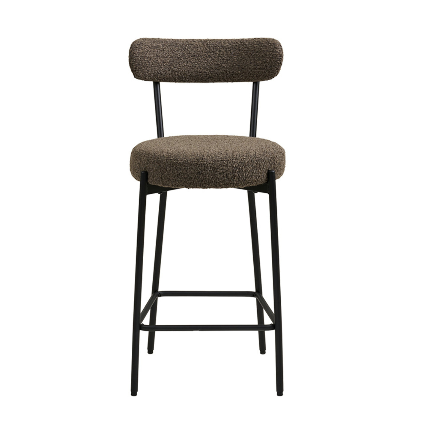 Ivanec - tabouret de bar - en tissu bouclette - Marron