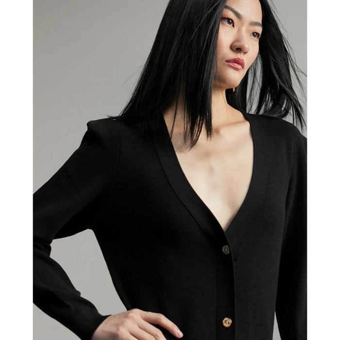 abito midi in maglia con spalline