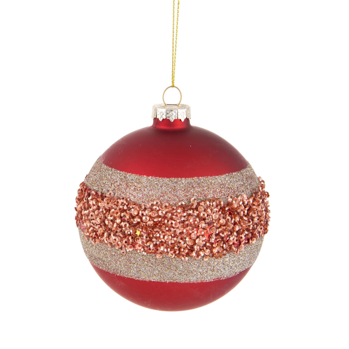 Sfera D.10 Cm con Decoro - Pezzi 8 - Colore:Multicolore - Bianchi Dino - -